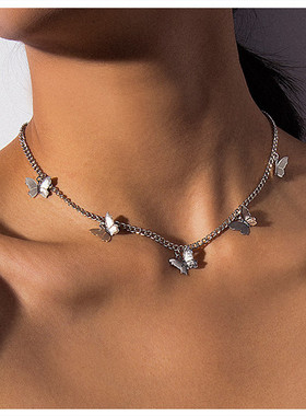 Cute Star Butterfly Choker Necklace For Women Gold Color