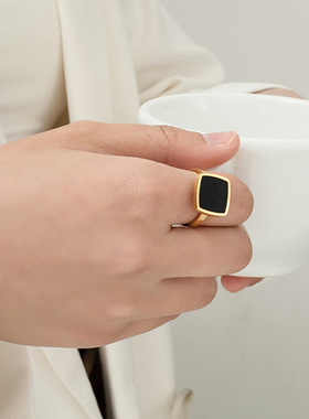 CARLIDANA 3pcs/Set Stainless Steel Cuban Chain Chunky Black