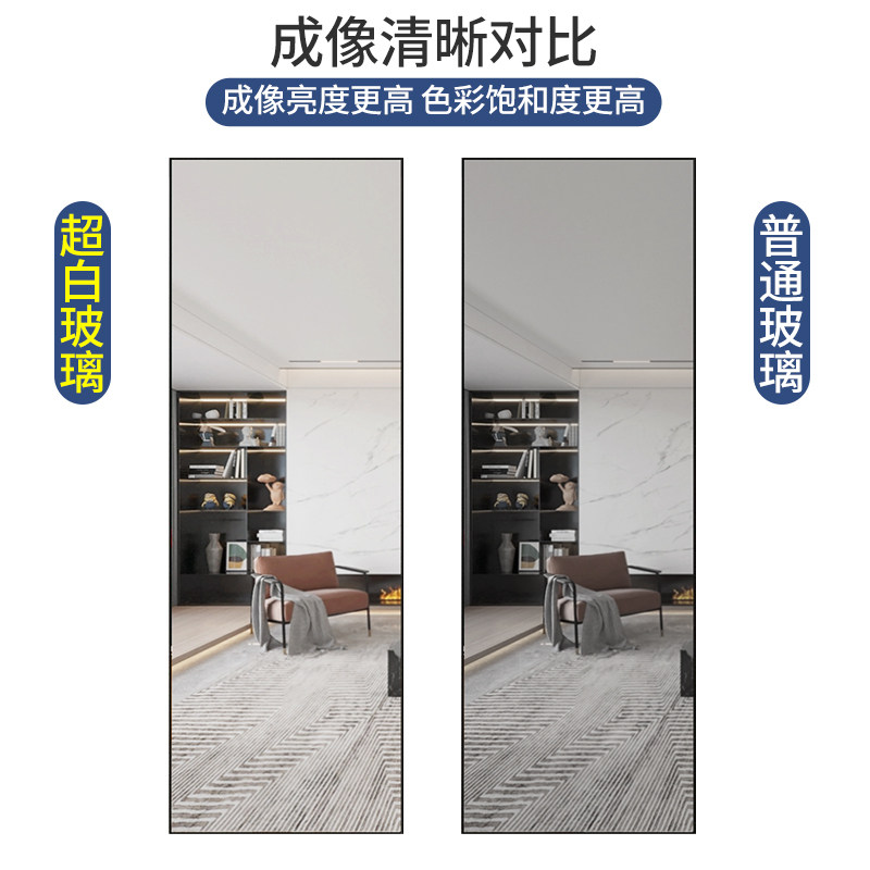 立体镜子全身镜穿衣镜家用卧室少女网红ins学生宿舍落地镜试衣镜