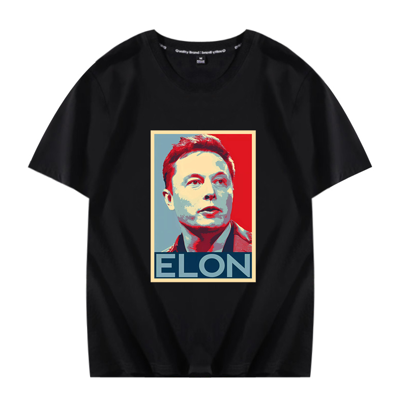 埃隆马斯克elon musk占领火星纯棉短袖T恤衣服体恤半袖打底文化衫 - 图3