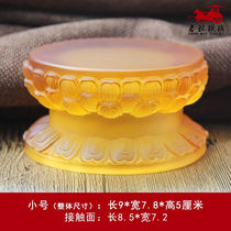 Ancient charm glazed double-layer lotus base for Buddha Avalokitesvara lotus altar ornaments round oval Xumi