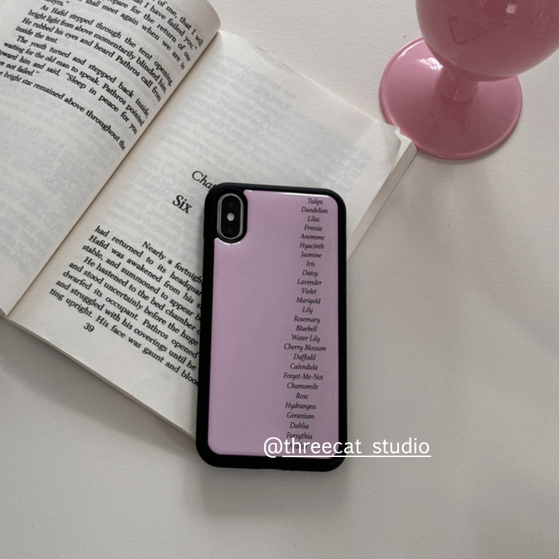 韩系欧尼ins设计花卉英文名字博主同款适用于iphone17promax/16pro苹果15/12/14手机壳xsmax保护套XR黑边11