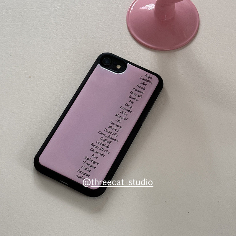 韩系欧尼ins设计花卉英文名字博主同款适用于iphone17promax/16pro苹果15/12/14手机壳xsmax保护套XR黑边11