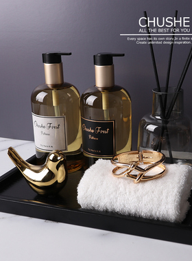 卫生间轻奢风套装浴室组合摆件