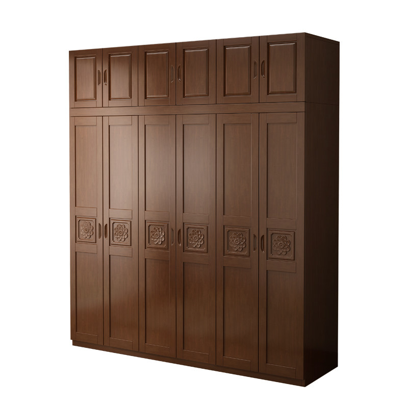 中式实木衣柜现代简约出租房衣橱家用柜子储物柜经济型木质收纳柜,淘宝优惠券,粉丝福利购,淘宝优惠卷