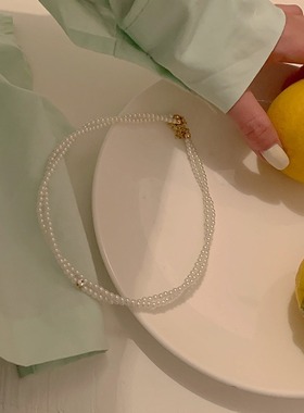 珍珠锁骨链女项链轻奢小众设计感气质仙气颈链choker
