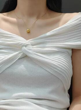 11-12mm南洋金珠纯银冰糖项链