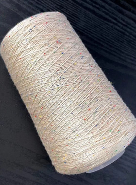 手工编织diy棒针钩针毛线蕾丝细线女士短袖线中袖毛线夏季彩点线