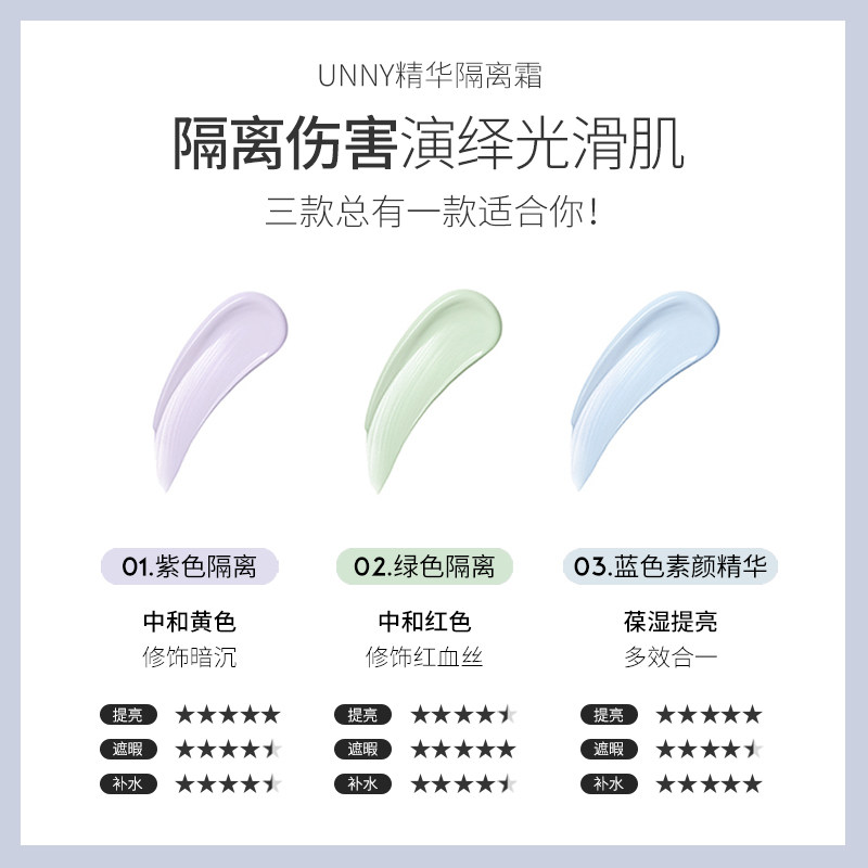 韩国unny素颜精华打底提亮女隔离霜 颜九的专属店隔离/妆前