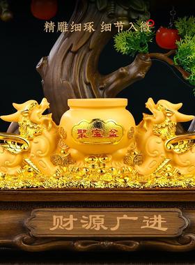 金钱树饰品带来财富和宝藏皮秀客厅装饰工艺品欢迎松木办公室店乔