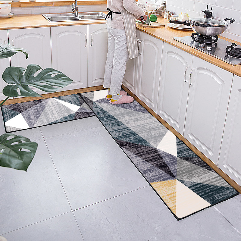 Long kitchen mat, non-slip, oil-proof, wipeable and washable