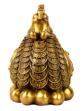 全铜鸡摆件工艺品母鸡金钱鸡招财家用创意摆设乔迁开业礼品中式