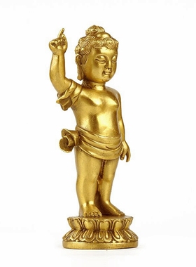 纯铜摆件佛堂居家太子佛装饰品