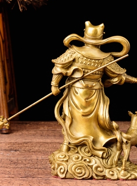 纯铜杨戬二郎真君神像装饰品