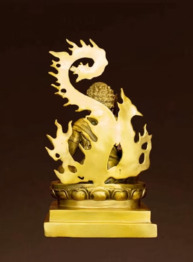 全铜属鸡本命佛不动明王摆件