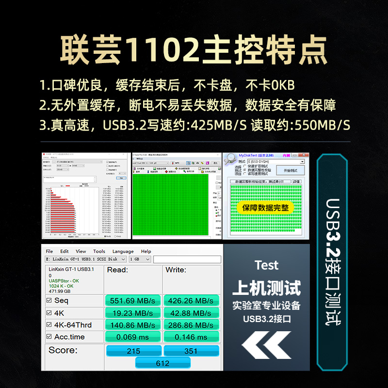 兰科芯256G移动固态U盘加密Type-cUSB3.2高速WinToGo macbook外置ssd手机电脑两用大容量随身优盘定制硬盘128