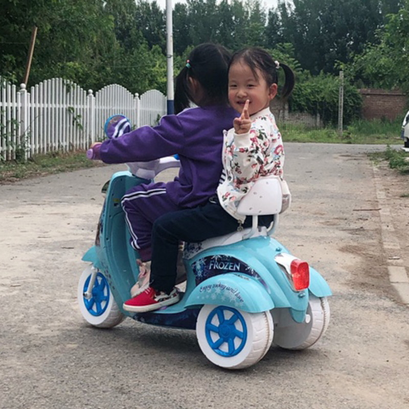 电动摩托车女孩可坐充电2岁三轮车 元浩母婴儿童电动车