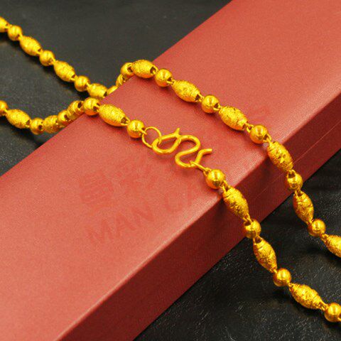 越南男士镀黄金大金链子粗沙金项链 吴丽敏项链