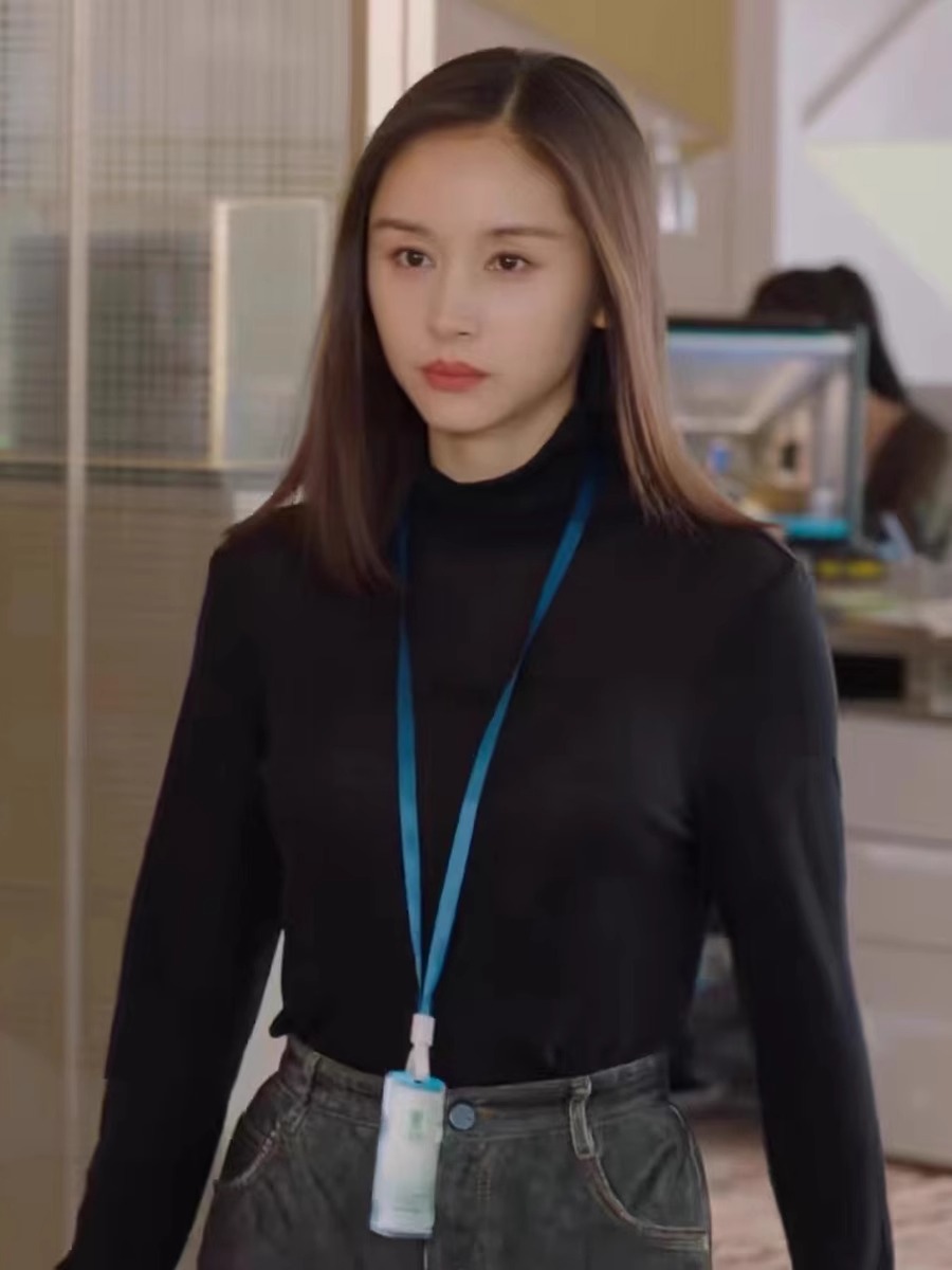 我的助理不简单王子文同款半高领打底衫女2023新款秋冬内搭上衣潮 - 图0