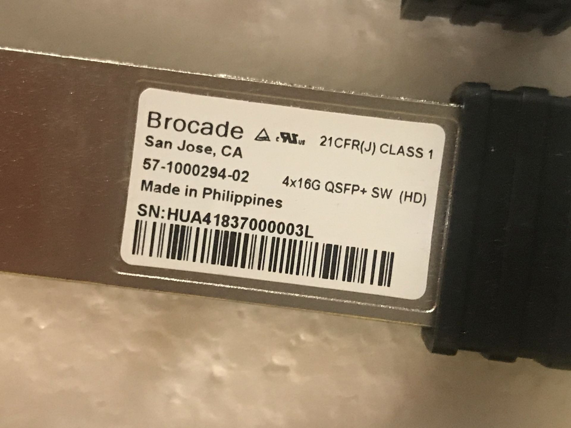 原装Brocade57-1000294-02 64G QSFP+ 4x16G SW 100M MPO光模块 - 图1