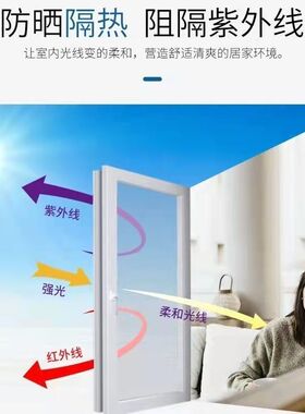 加厚黑色玻璃贴膜窗户贴纸遮光隔热膜家用防水不透光玻璃贴纸挡光