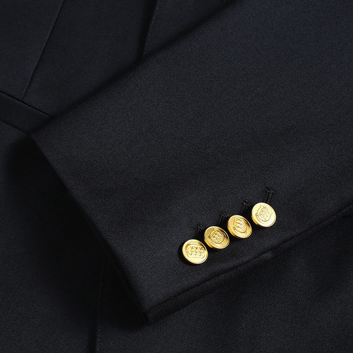 本派男士个性手工徽章布雷泽西服意大利进口高档面料羊毛西装外套 - 图3