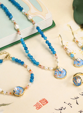 国潮新中式串珠珍珠项链送礼首饰