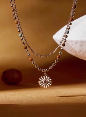 官旗大爆款【雏菊绽放】超能小太阳·Riotlily艾特里里双链条项链