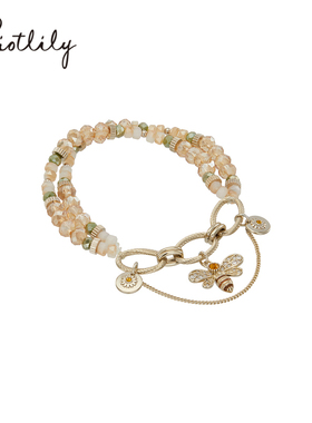 Riotlily/艾特里里雏菊绽放系列手链浪漫双层彩色花朵链条串珠