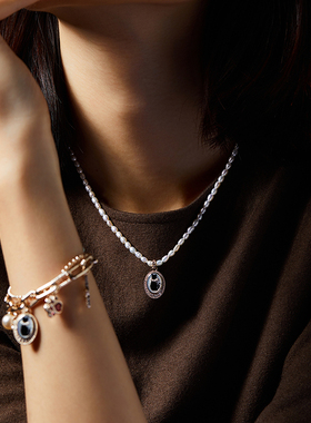 【希林娜依高同款】Riotlily艾特里里伊丽喵白项链珍珠贝壳送女友