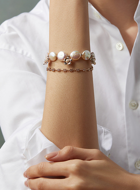 Riotlily/艾特里里Camélia山茶花系列手链春季礼物花朵白色甜美