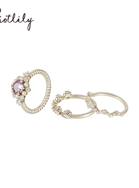 Riotlily/艾特里里夜幕美人戒指套戒叠戴戒法式手饰女款礼物