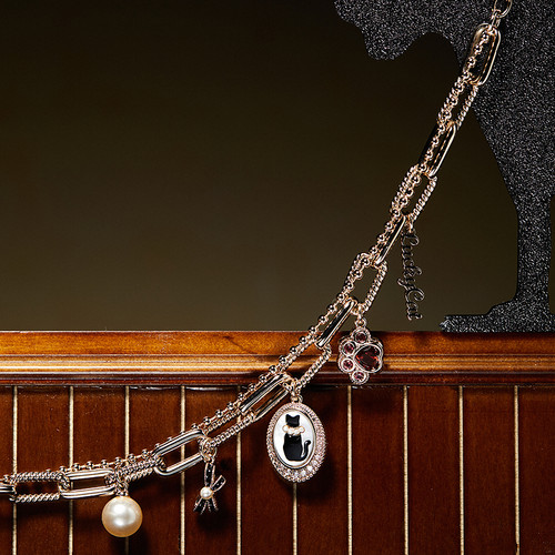 【清融同款】Riotlily伊丽喵白手链纳财猫爪金属女款母亲节礼物 - 图3