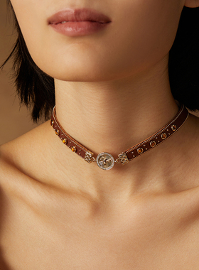 Riotlily/艾特里里金色蜜语系列项链经典女款礼物棕色时尚复古