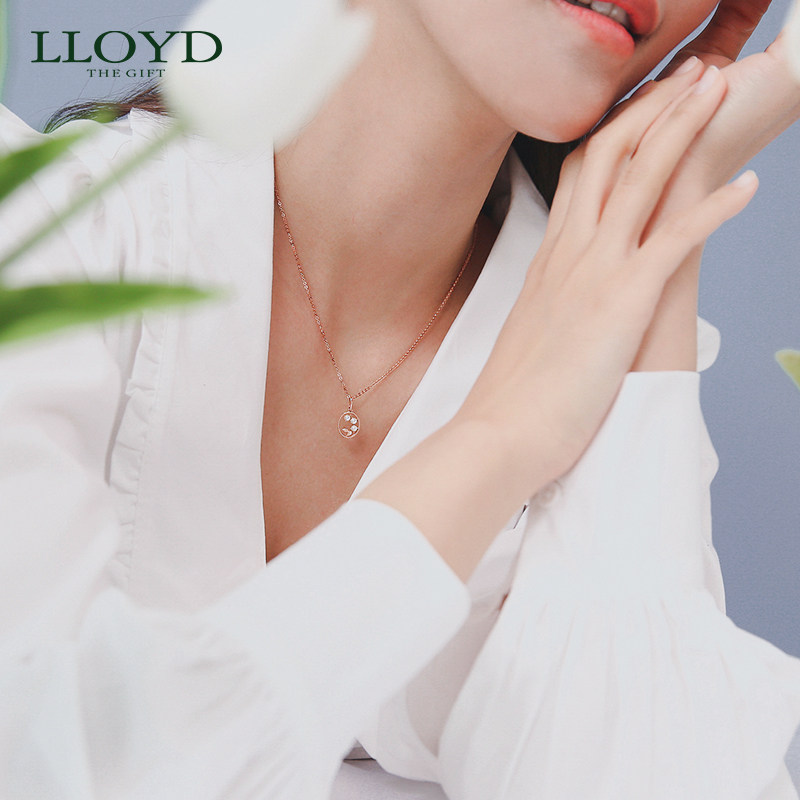 lloyd洛雅蒂正品女14k铃兰花吊坠 LLOYD海外项链