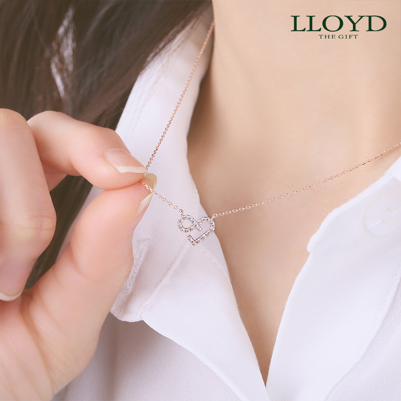 lloyd洛雅蒂正品女14k无限锁骨链 LLOYD海外项链