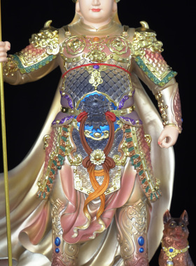 汉白玉树脂二郎神杨戬家用供奉