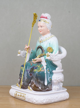 泰山姥姥仿陶瓷神像摆件