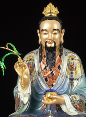 德顺全铜太乙救苦天尊铜像纯铜摆件东极青华大帝供奉佛像黄铜神像