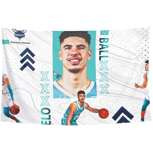 拉梅洛鲍尔LaMelo Ball夏洛特黄蜂篮球球星写真海报装饰挂布挂毯 - 图3