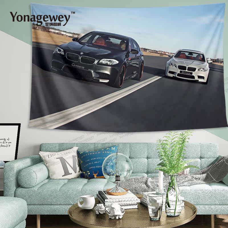 德国宝马改装厂g Power汽车文化周边墙布装饰背景布海报挂