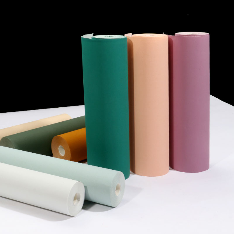 宛陵素彩蜡染宣纸长卷半生半熟书法专用纸仿古色黄色纯彩色卷轴20米大中小楷行草篆隶国展比赛投稿书法作品纸 - 图0