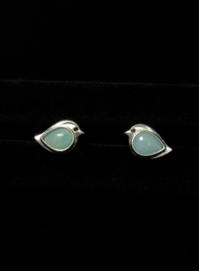 Vintage古着 Turquoise bird耳饰