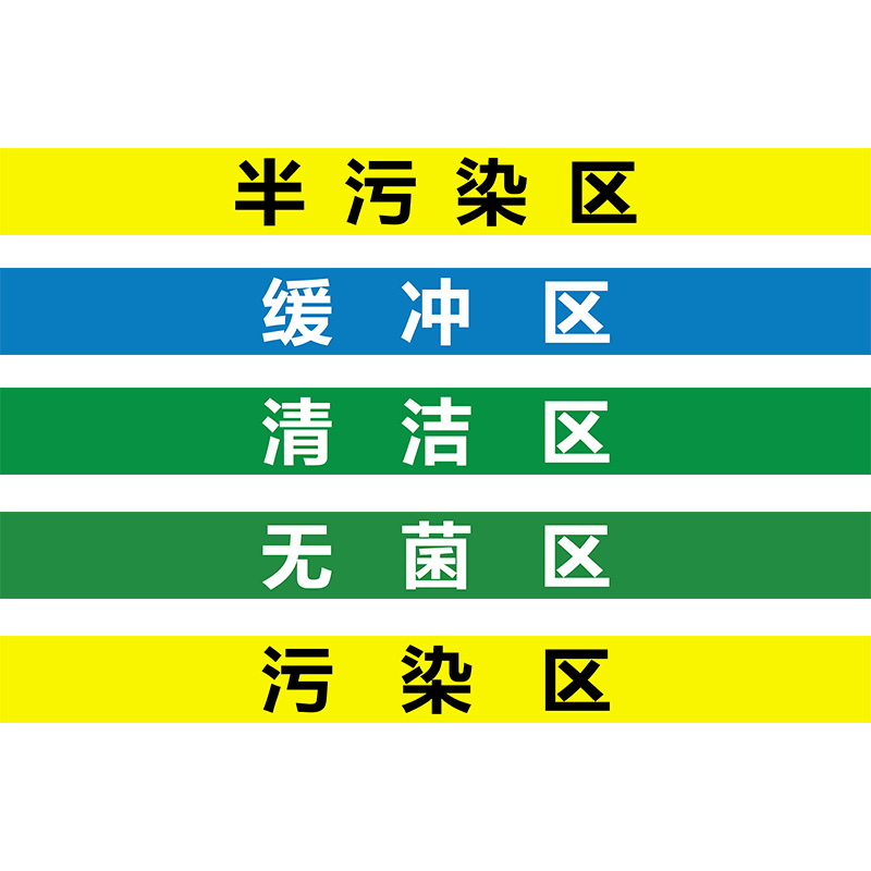 污染区标识清洁区缓冲区地贴手术室地标标识贴医院限制区污染区地贴实验室分区标志牌缓冲区检验科医废警示线-图3