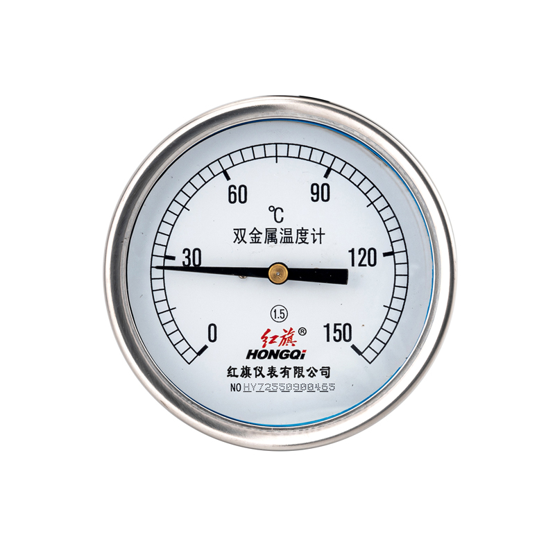 红旗仪表 WSS-401BF不锈钢双金属温度计轴向温度表二次配空调管道 - 图3