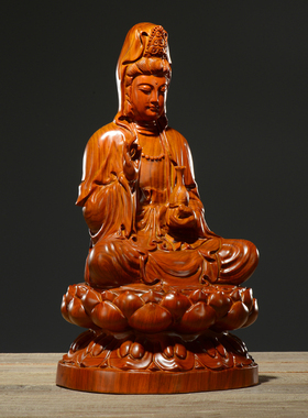刺史木雕观音佛像摆件
