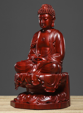 红花梨供奉大日如来佛祖工艺品