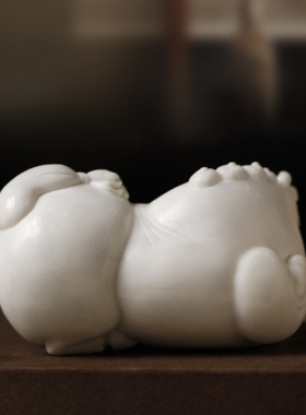 鹿角雕刻马新中式唐马摆件家居工艺品客厅书房生肖马上发财装饰品