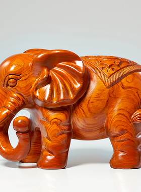 刺史花梨木大象摆件桌面