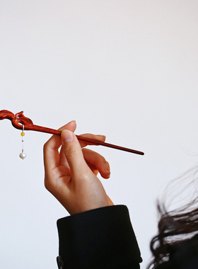 刺史印度小叶紫檀木玉兰发簪